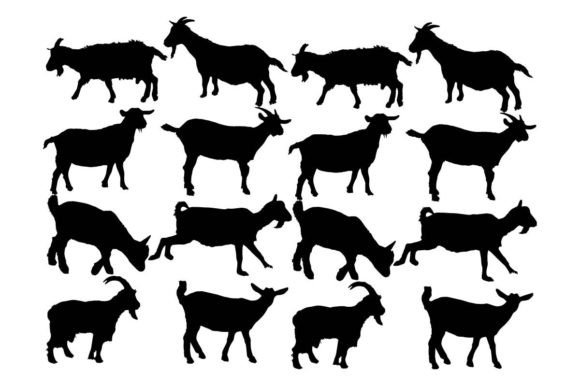 Beautiful Goat Silhouette Vector Art