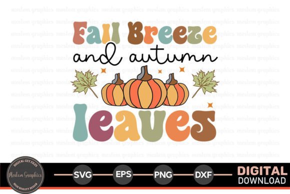 Fall Breeze and Autumn Leaves - Fall SVG