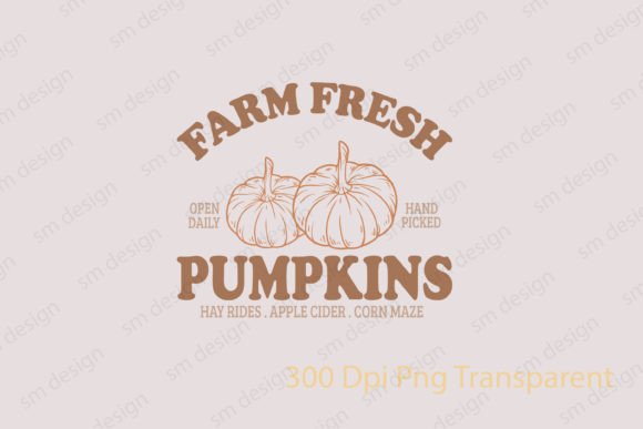 Farm Fresh Pumpkins Fall SVG PNG