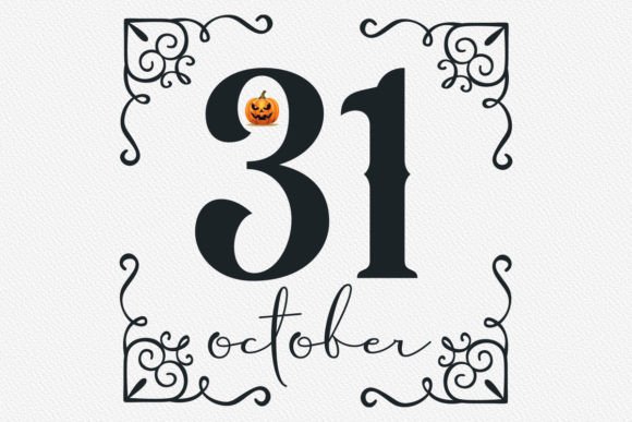 Halloween Vintage Sign SVG, 31 October