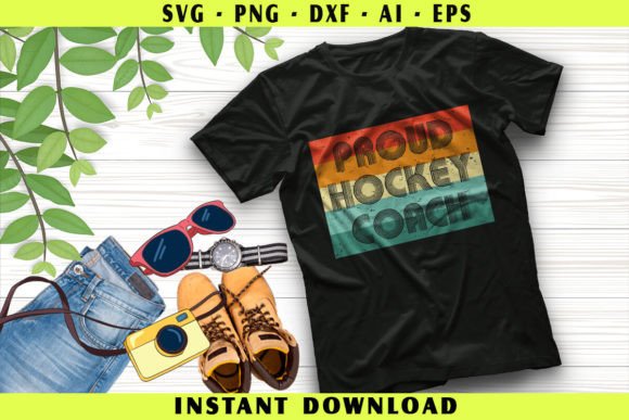 Proud Hockey Coach Embroidery Design