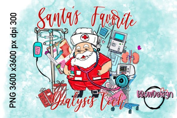 Santa’s Favorite Dialysis Nurse Png
