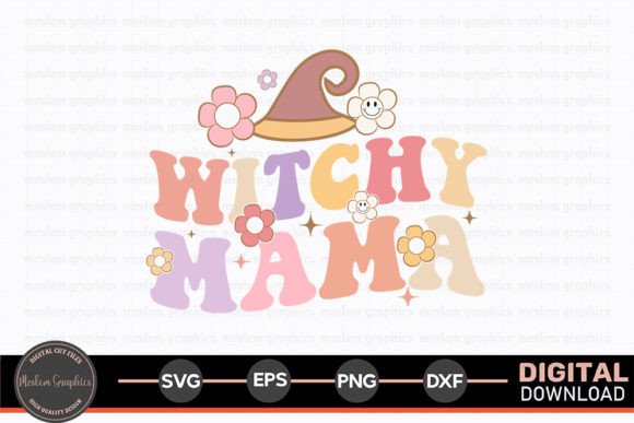 Witchy Mama - Retro Halloween SVG